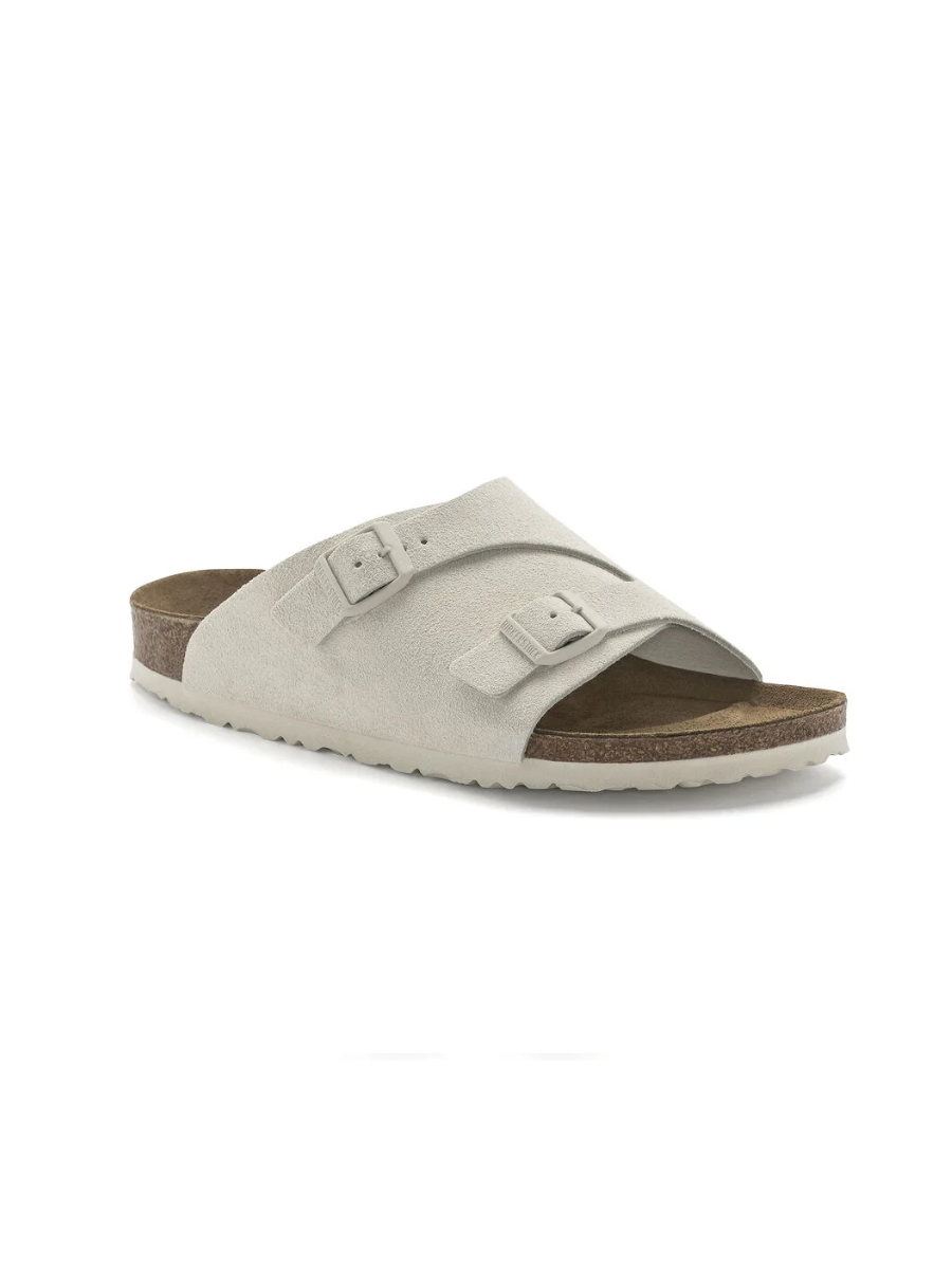 BIRKENSTOCK ZURICH ANTIQUE WHITE SUEDE LEATHER