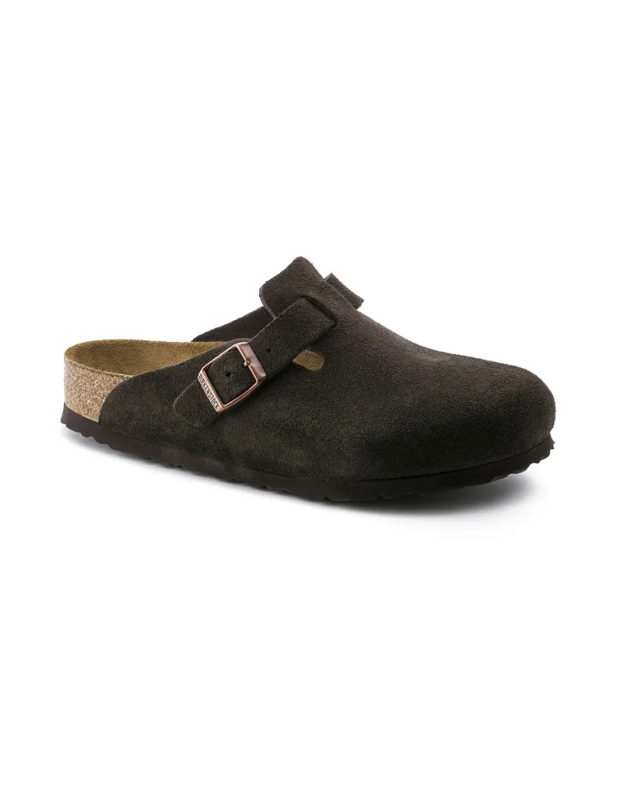 BIRKENSTOCK BOSTON SFB MOCHA SUEDE LEATHER