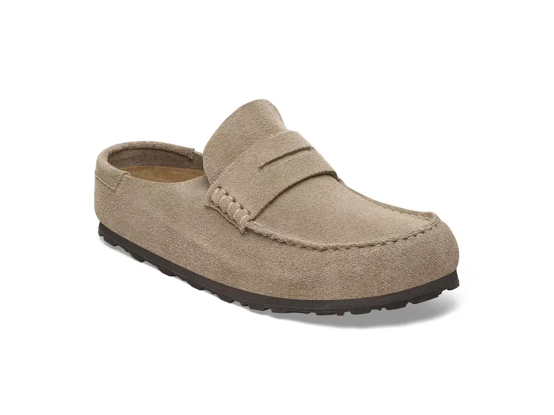 BIRKENSTOCK NAPLES WRAPPED SUEDE LEATHER TAUPE 