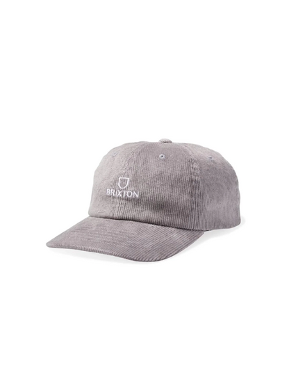 BRIXTON ALPHA ADJUSTABLE HAT CINDER GREY CORD