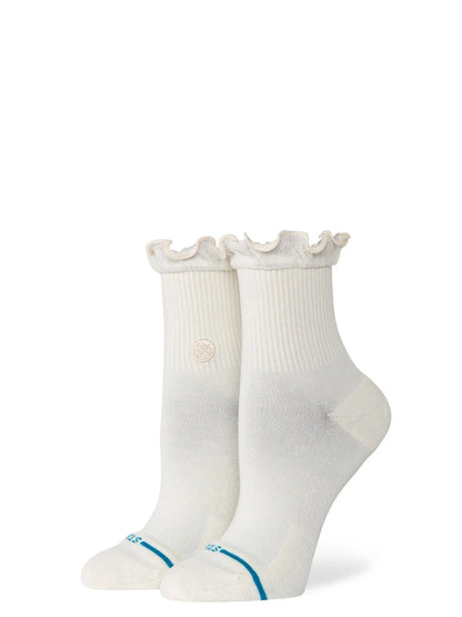 STANCE RUFFLE ICON QTR SOCKS IVORY 