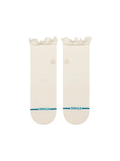 STANCE RUFFLE ICON QTR SOCKS IVORY 