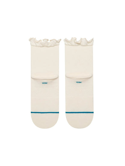 STANCE RUFFLE ICON QTR SOCKS IVORY 