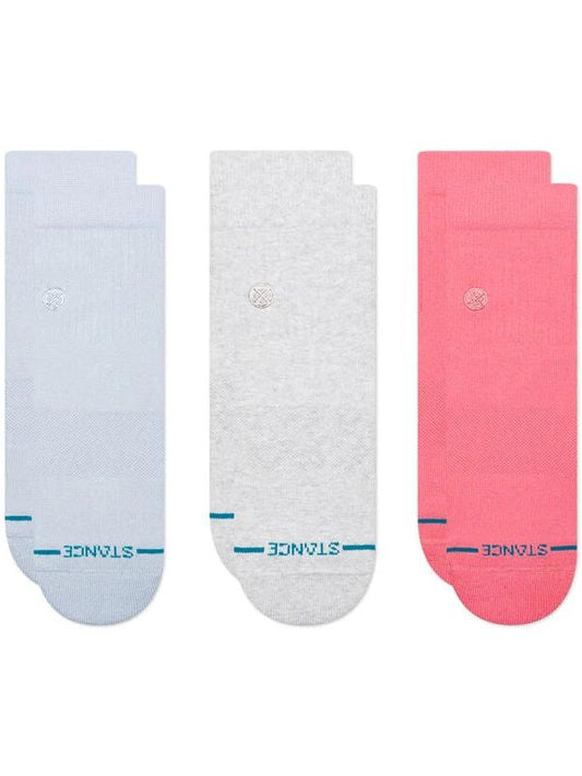STANCE W ICON QUARTER SOCKS  3PK PERIWINKLE 
