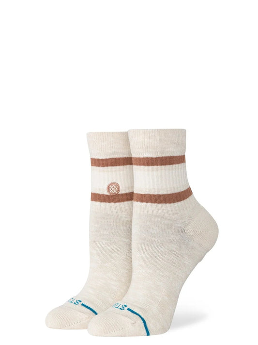 STANCE WOMENS BOYD SLUB QUARTER SOCKS CREAM