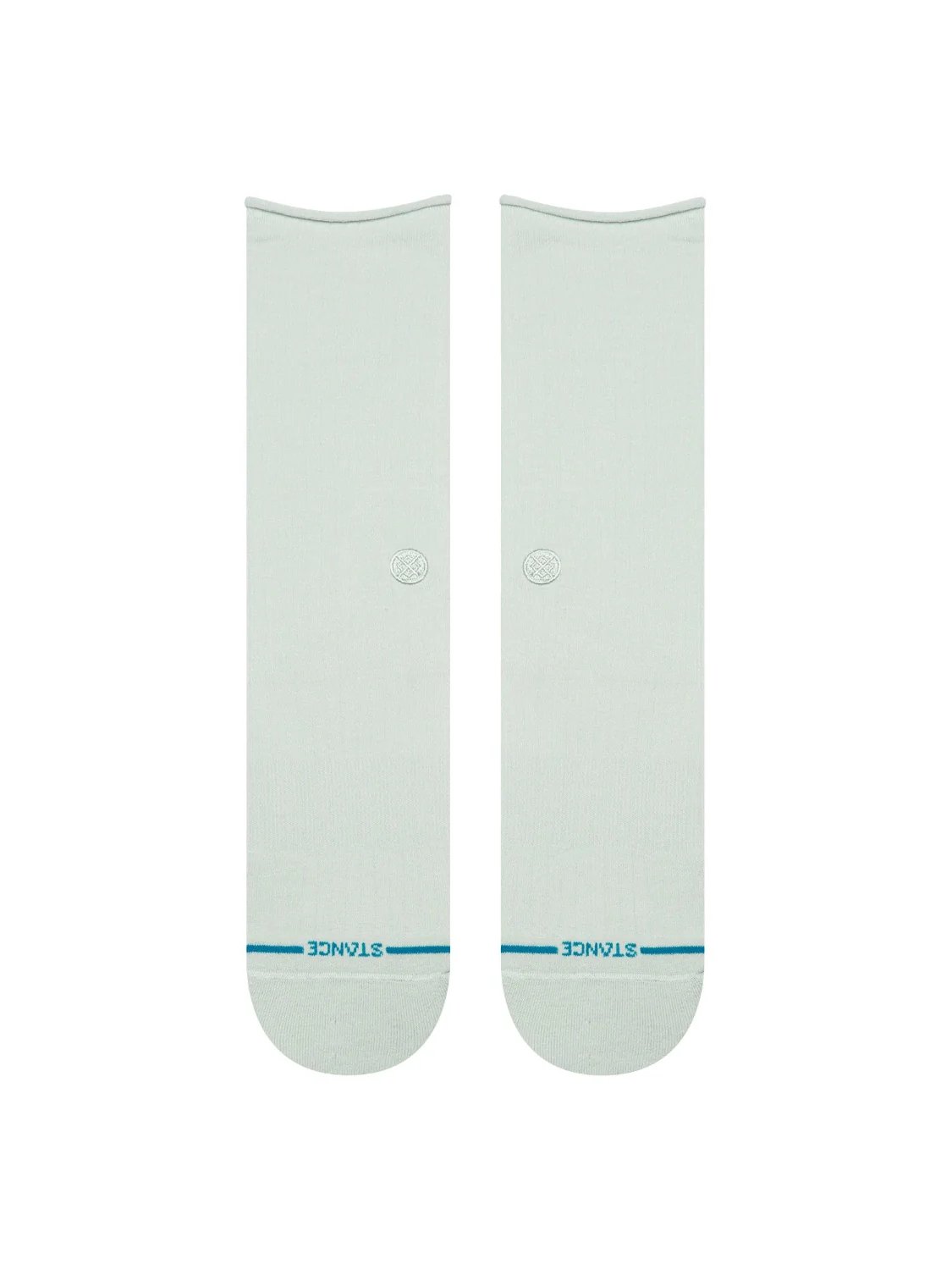 STANCE ROLLED SOLID CREW SOCKS PALE BLUE