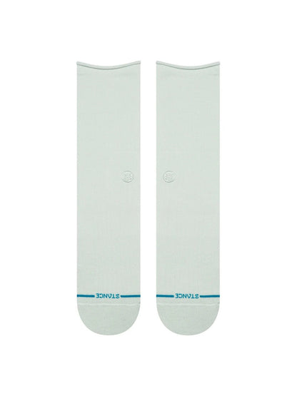 STANCE ROLLED SOLID CREW SOCKS PALE BLUE