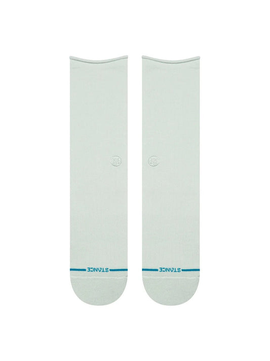 STANCE ROLLED SOLID CREW SOCKS PALE BLUE