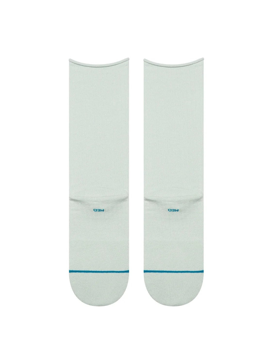 STANCE ROLLED SOLID CREW SOCKS PALE BLUE
