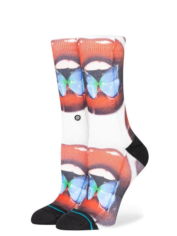 STANCE SWALLOW POLY CREW SOCKS OFF WHITE