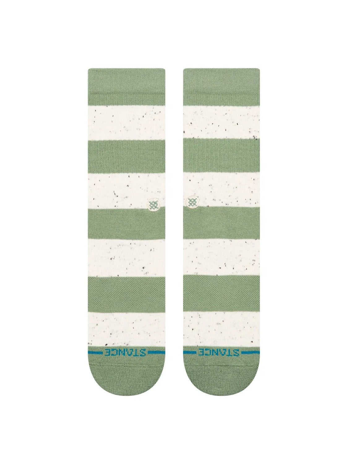 STANCE WOMENS NEP STRIPE CREW SOCKS GREEN 
