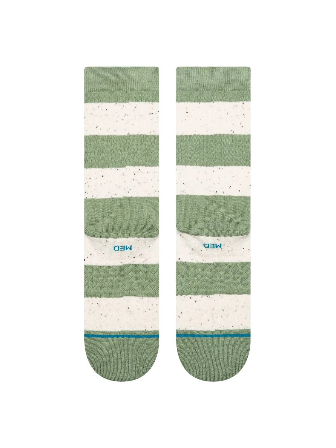 STANCE WOMENS NEP STRIPE CREW SOCKS GREEN 