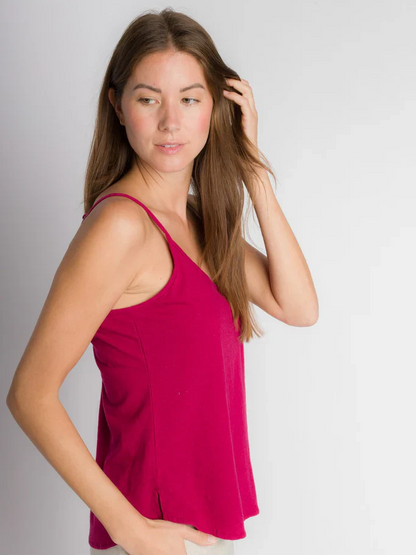 ABLY CAMI KNIT CAMISOLE BEET RED