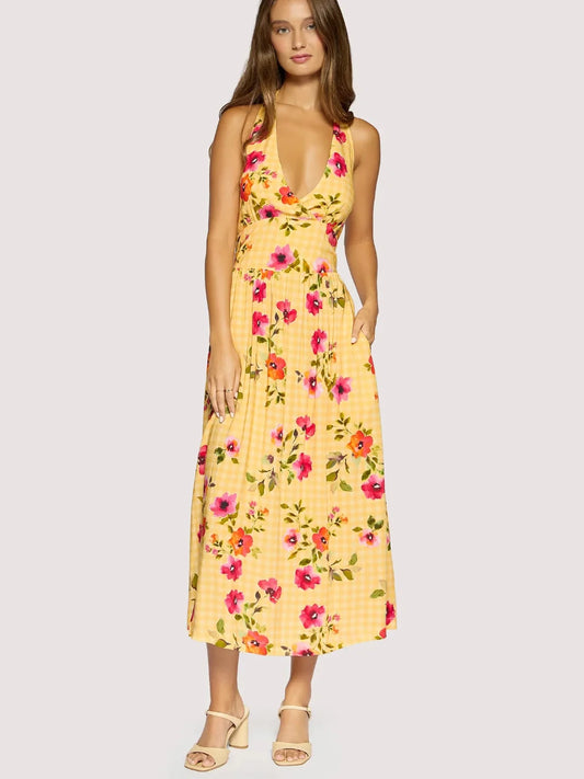L+W SUMMER SPRITZ MAXI DRESS MARIGOLD 