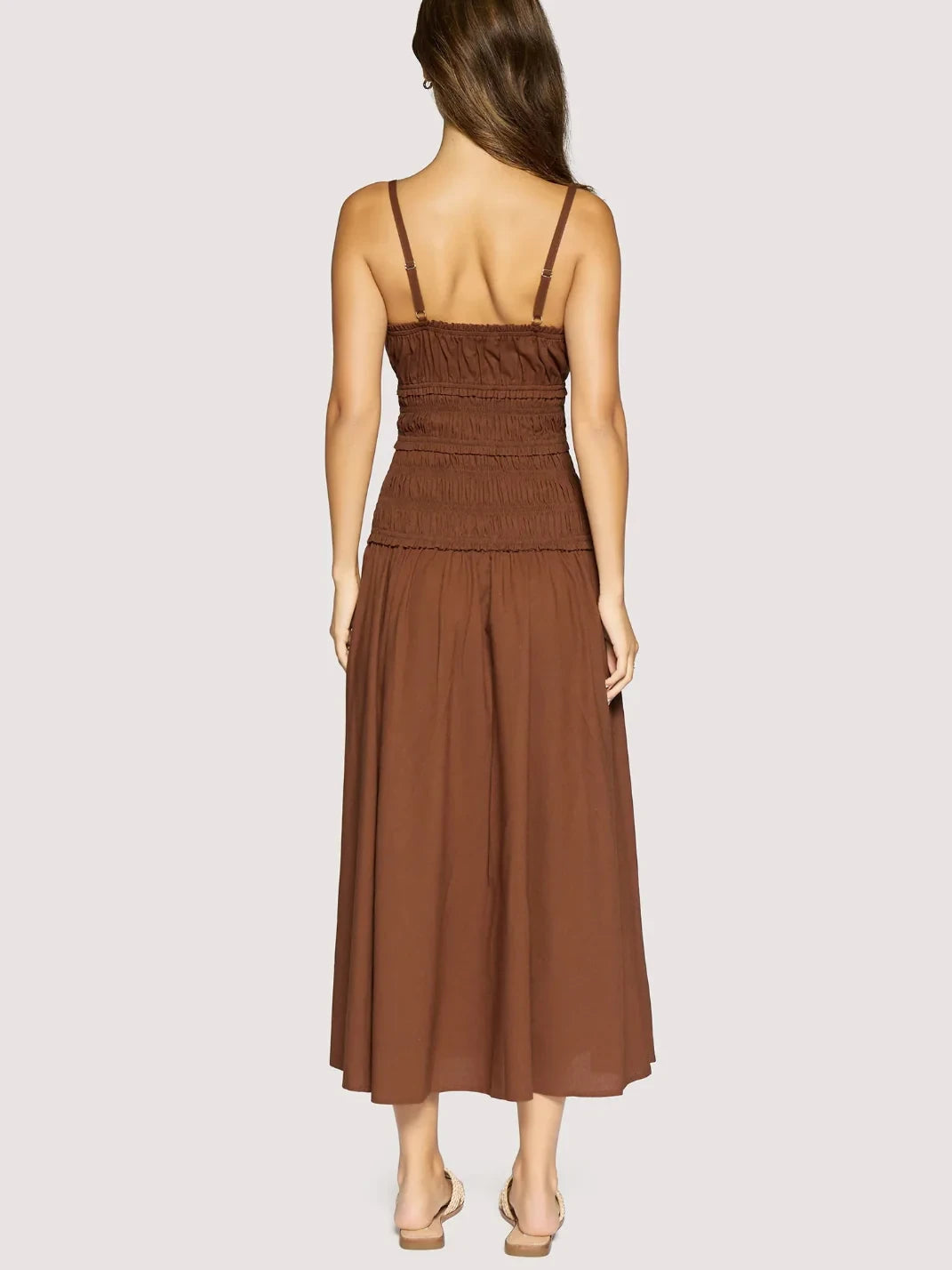 L+W INEZ MAXI DRESS BROWN 