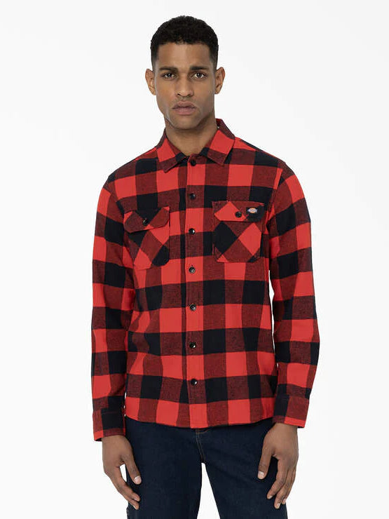 DICKIES SACRAMENTO SHIRT RED PLAID 