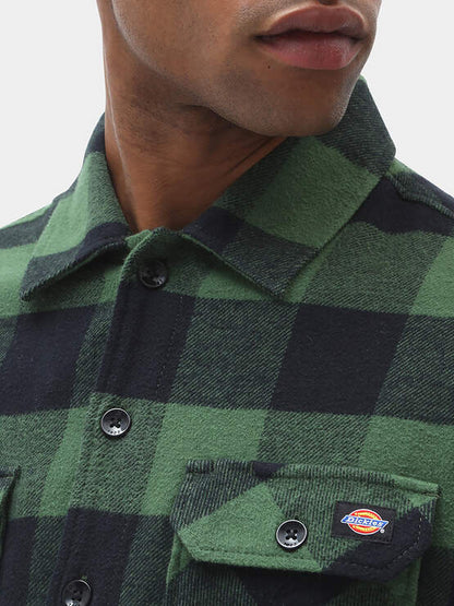 DICKIES SACRAMENTO SHIRT GREEN PLAID 