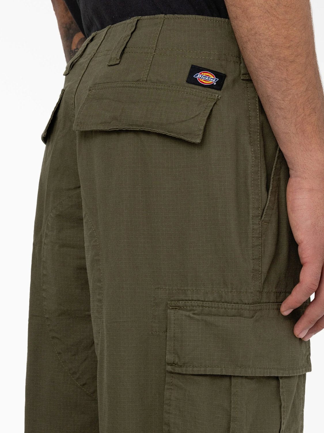 DICKIES EAGLE BEND RELAXED FIT DOUBLE KNEE CARGO PANT MILITARY GREEN