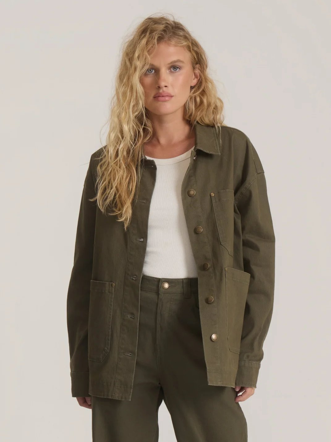 ROARK HWY 1 BEDFORD CHORE JACKET MILITARY 