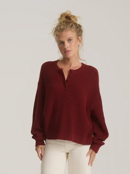 ROARK MADE TO FADE SWEATER CHERRYWOOD 