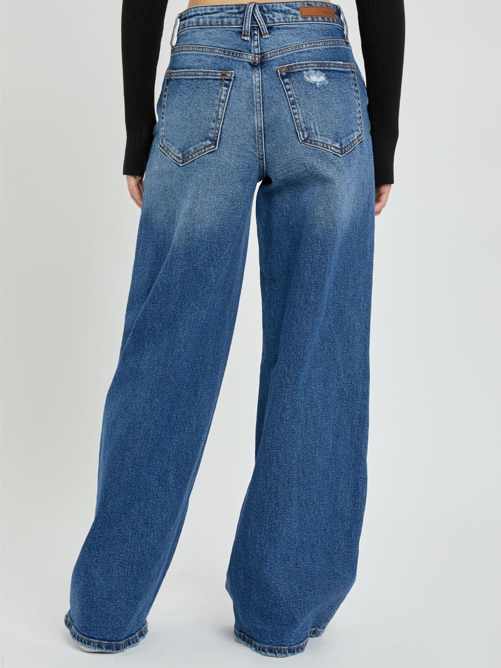 CELLO HIGH RISE WIDE LEG JEAN DARK DENIM 