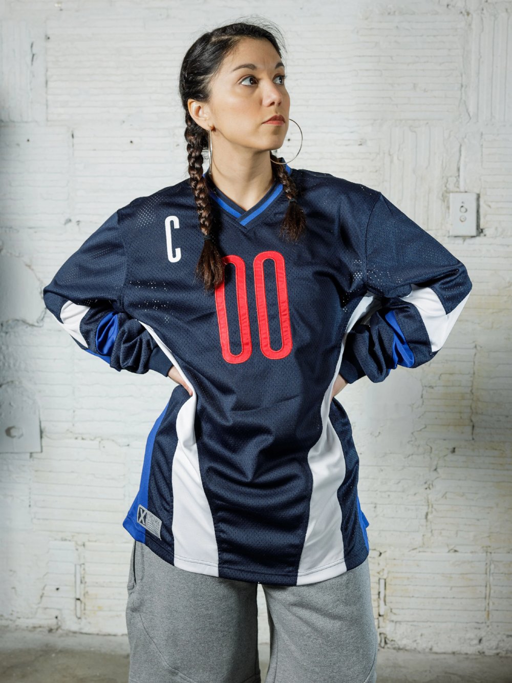 10 DEEP CENTER ICE HOCKEY JERSEY NAVY