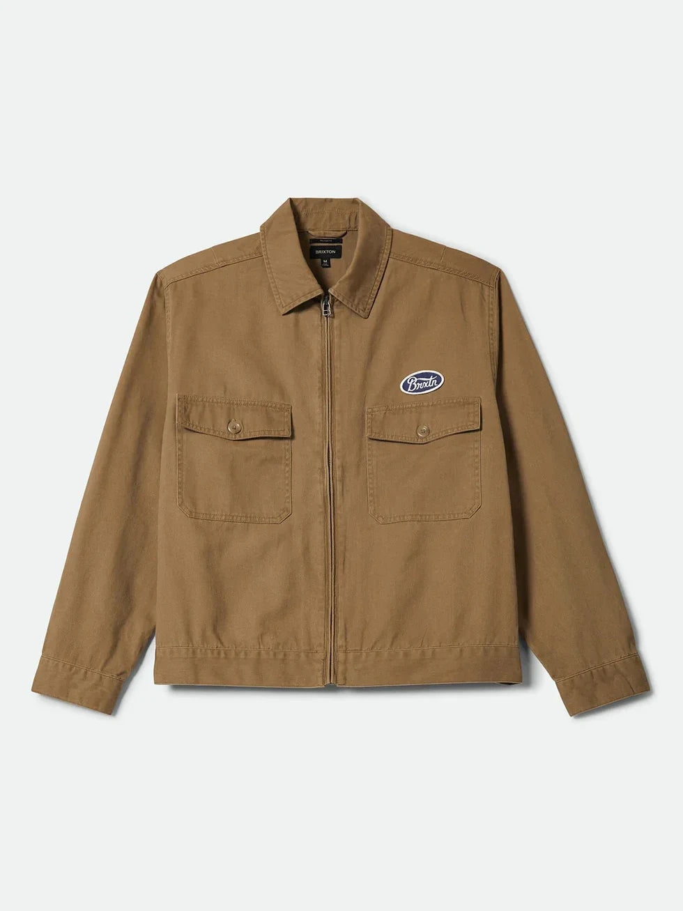 BRIXTON TRADEMARK LIGHTWEIGHT GARAGE JACKET WASHED KHAKI