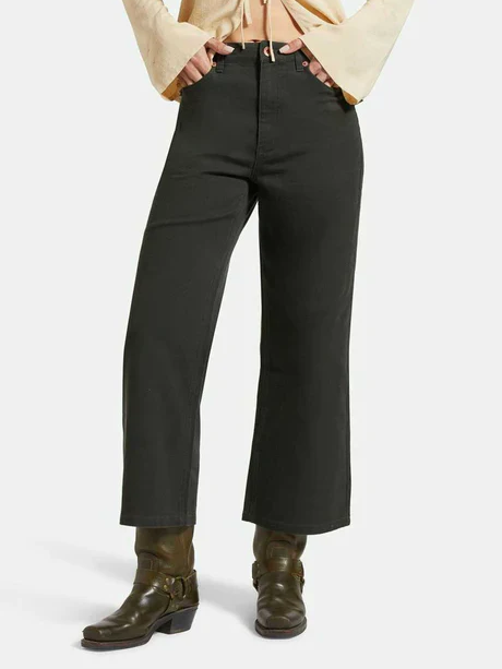 BRIXTON MARGO CROPPED 5 POCKET PANT WASHED BLACK 