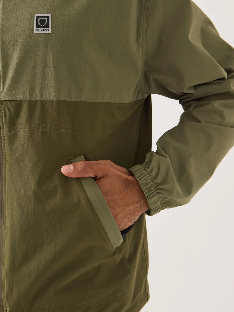BRIXTON JOURNEY ZIP JACKET DARK OLIVE 