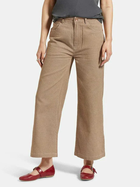 BRIXTON MARGO CROPPED 5 POCKET PANT WHITECAP/PINE HOUNDSTOOTH