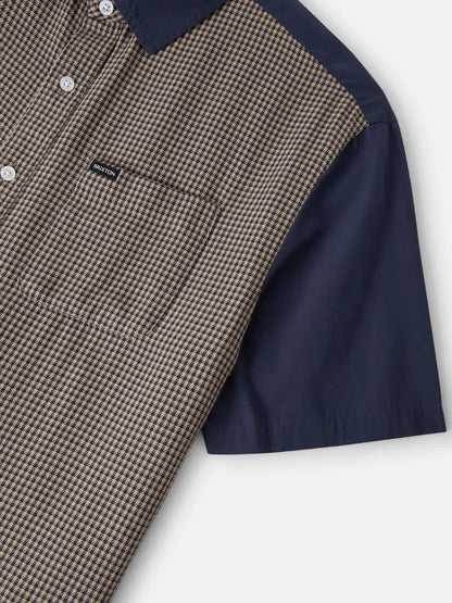 BRIXTON CRU SHORT SLEEVE SHIRT NAVY 