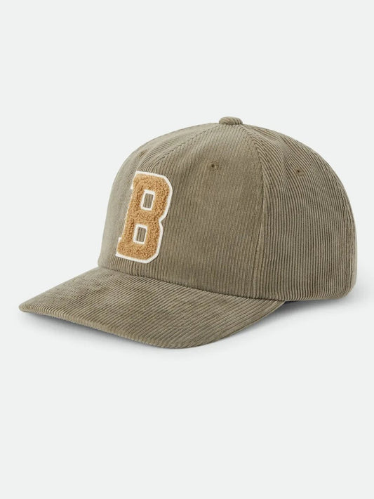BRIXTON BIG B ADJUSTABLE CAP DARK OLIVE CORDUROY 