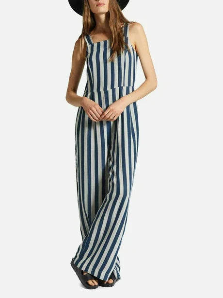 BRIXTON MYKONOS STRIPE JUMPSUIT DEEP SEA