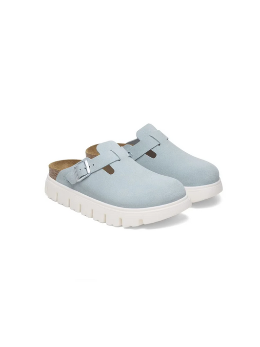 BIRKENSTOCK BOSTON CHUNKY SUEDE LEATHER BABY BLUE