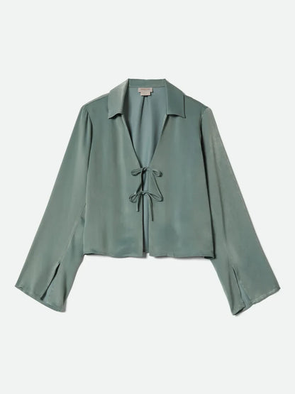 BRIXTON SOHO SILKY TOP BLUE GREEN