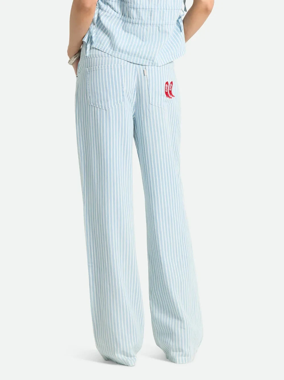 BRIXTON CHLOE 5 POCKET PANT TWO BOOT STRIPE 