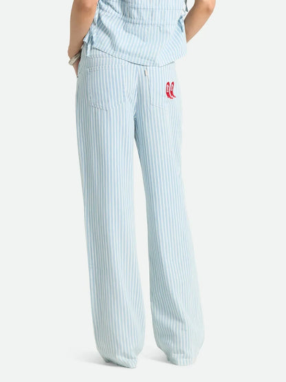 BRIXTON CHLOE 5 POCKET PANT TWO BOOT STRIPE 
