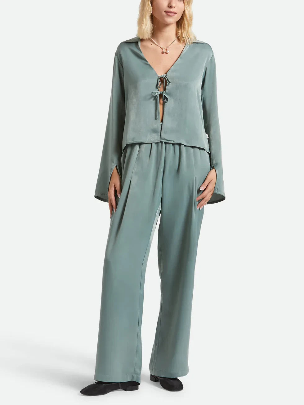 BRIXTON SOHO SILKY PANT BLUE/GREEN