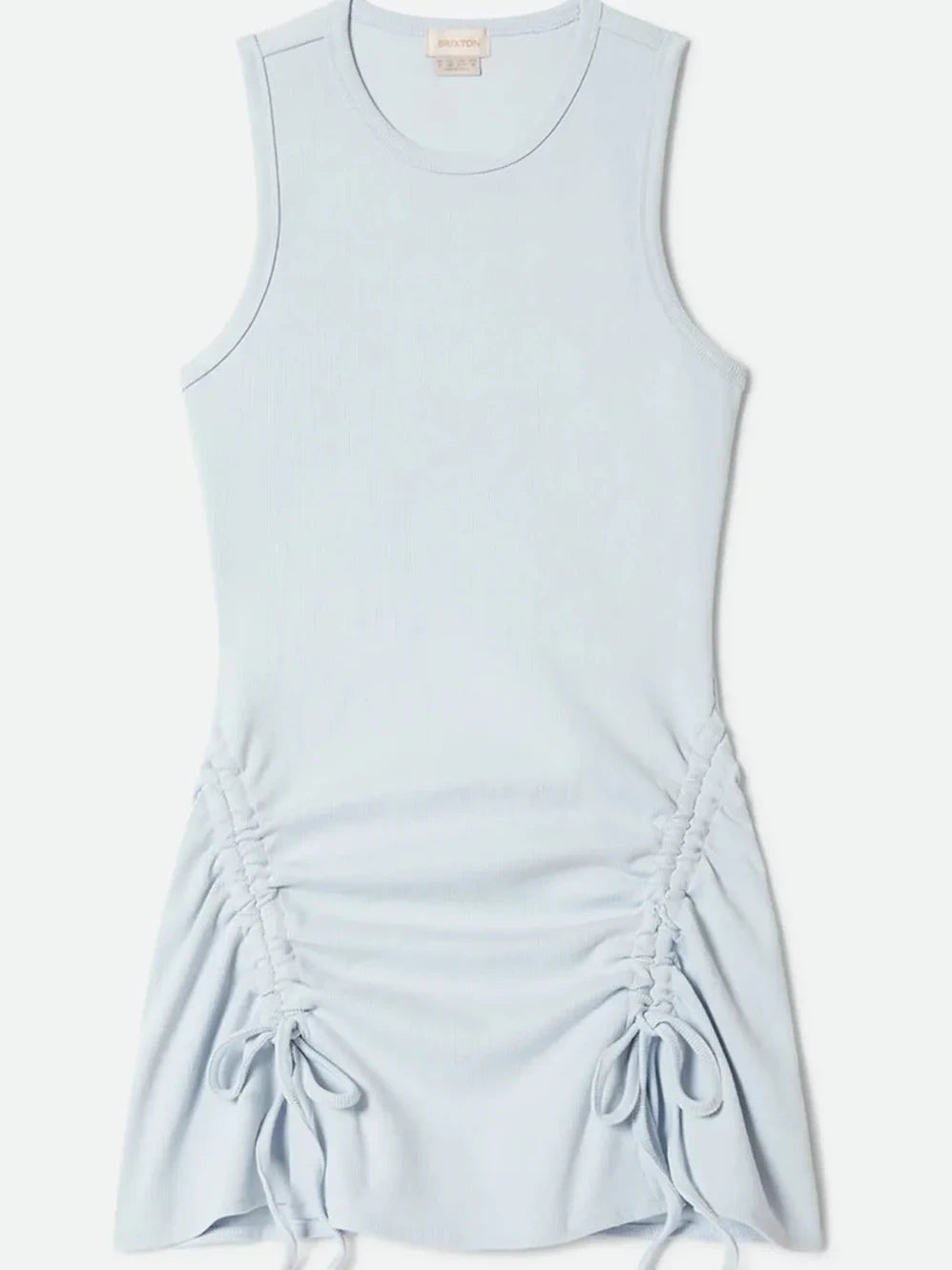 BRIXTON RIBBED CINCH MINI DRESS BLUE AURA 