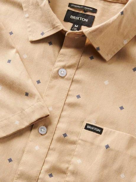 BRIXTON CHARTER PRINT S/S WOVEN SAND PYRAMID