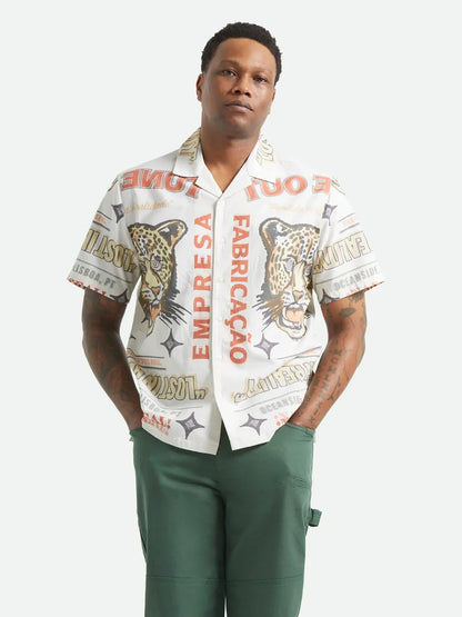 BRIXTON GETAWAY SHORT SLEEVE SHIRT LOST IN REALITY PRINT 