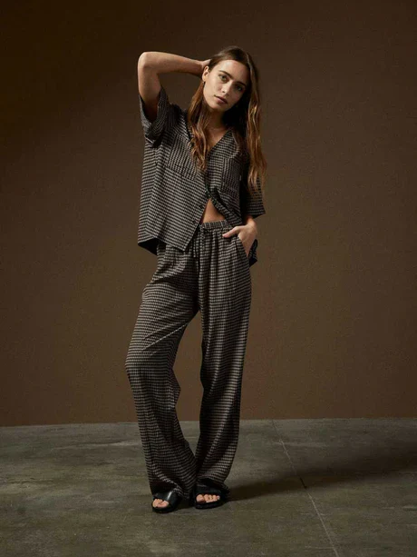 BRIXTON HUDSON LOUNGE PANT WASHED BLACK/GREY CINDER 