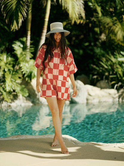 BRIXTON GETAWAY ROMPER PINK/ADRENALINE RUSH 