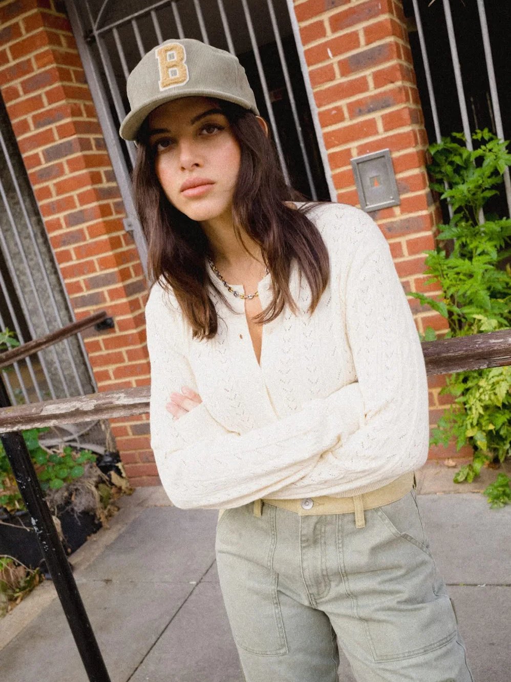 BRIXTON BIG B ADJUSTABLE CAP DARK OLIVE CORDUROY 