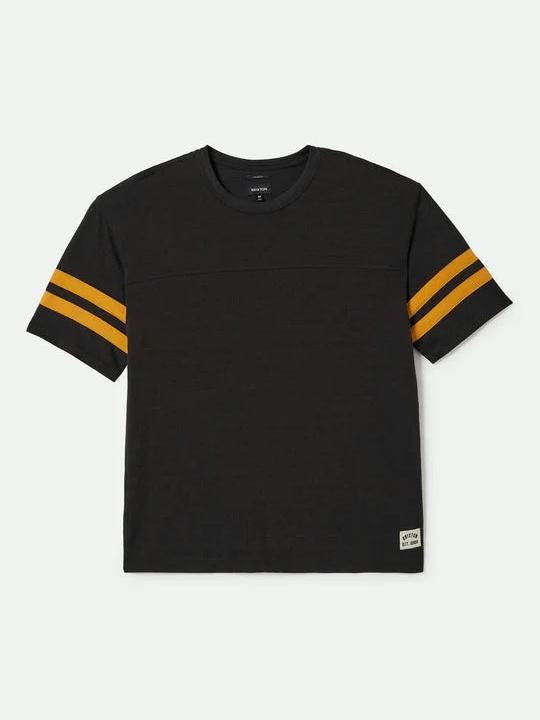 BRIXTON VINTAGE FOOTBALL MESH JERSEY WASHED BLACK