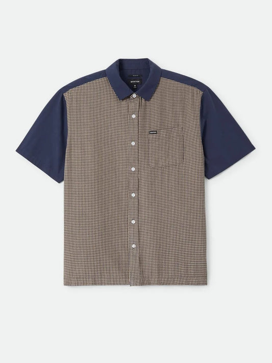 BRIXTON CRU SHORT SLEEVE SHIRT NAVY 