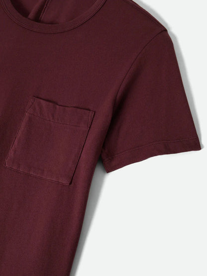 BRIXTON CAREFREE ORGANIC GARMENT DYE PERFECT T-SHIRT PORT