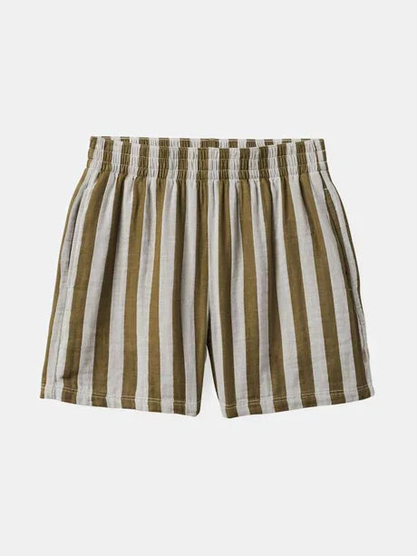 BRIXTON MYKONOS STRIPE BOXER SHORT MILITARY OLIVE