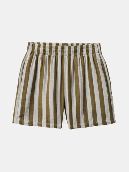 BRIXTON MYKONOS STRIPE BOXER SHORT MILITARY OLIVE