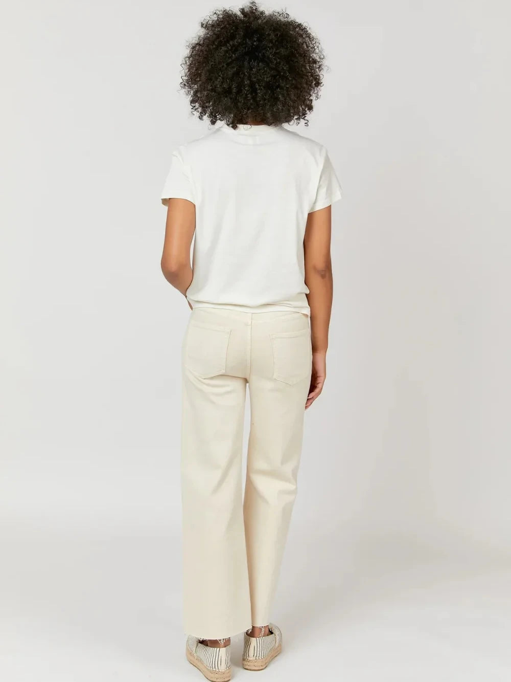 OLIVER LOGAN ABERDEEN WIDE LEG CROP JEAN ECRU 